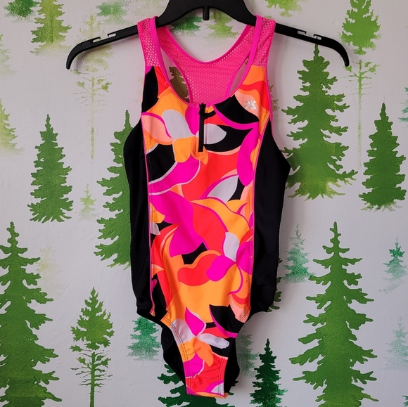 ZeroXposur Floral Big Girls One Piece - Picture 1 of 7